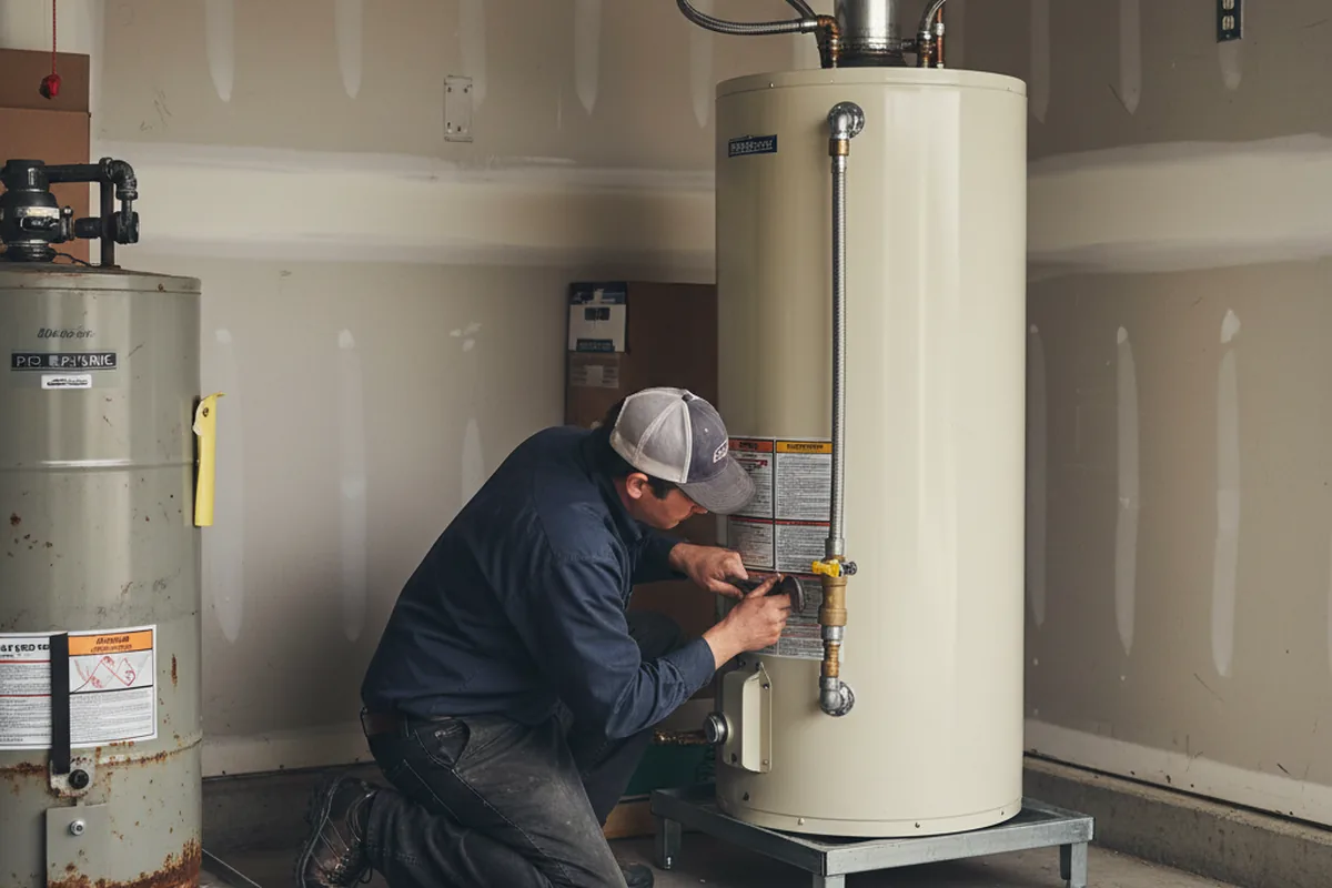 Water heater and shutoff valve replacement in Brilliant